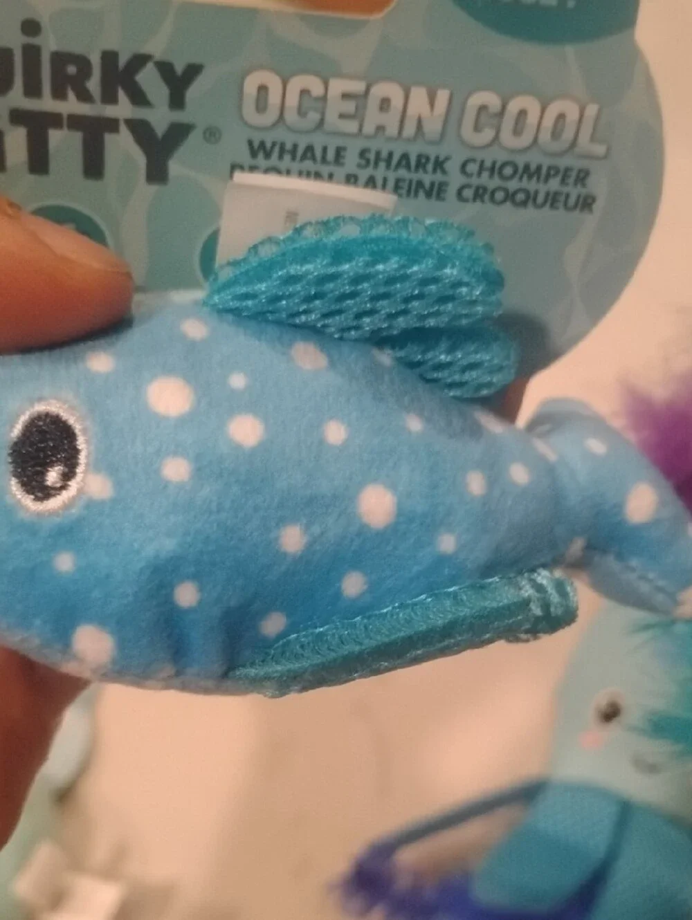 Ocean Cool Blue Plush Squid Cat Toy